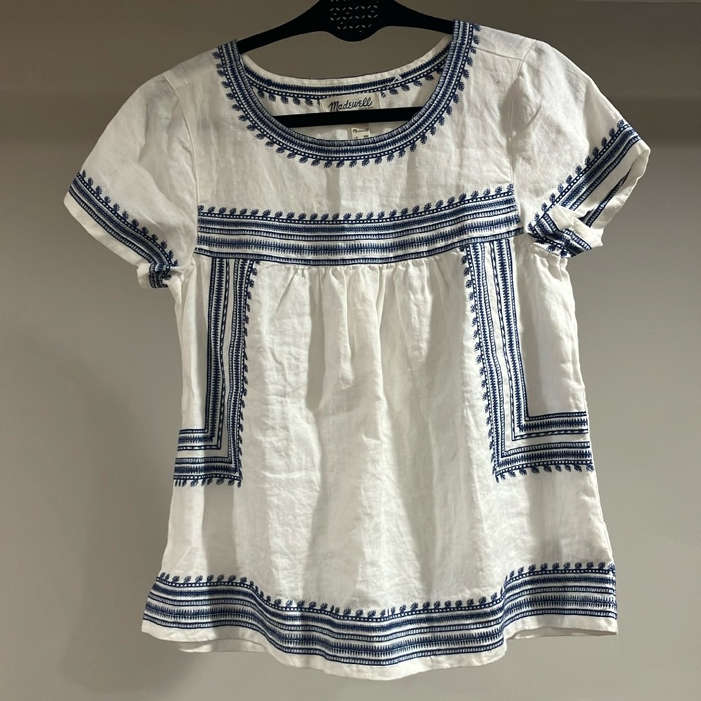 Madewell Embroidered Top NWT